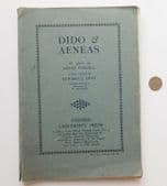 Dido and Aeneas opera by Purcell vintage 1920s music book German English Dent
